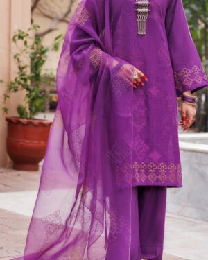 JA007
ALMIRAH
PURPLE STRIPE DOBBY 3 PIECE STITCHED