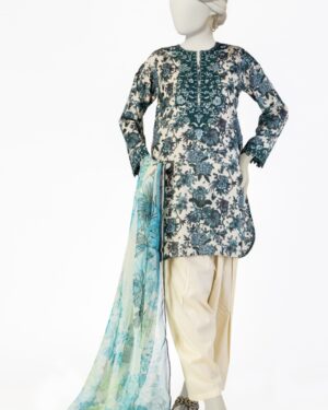 J002
JUNAID JAMSHED
CREAM LAWN EMBROIDERED 3PC STITCHED