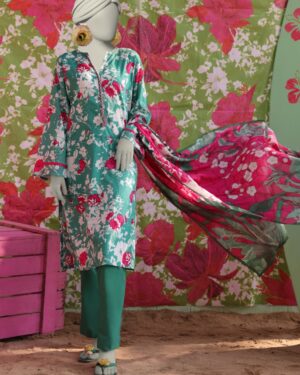 J004
JUNAID JAMSHED
GREEN LAWN PRINTED 3PC STITCHED
