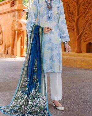 JA020
Almirah Sky Blue Lawn 3 Piece Stitched