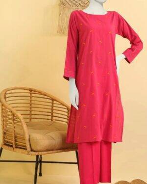 J0032
JUNAID JAMSHED PINK JACQUARD KURTI