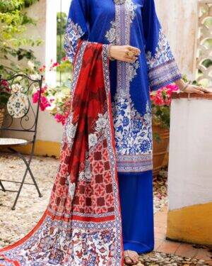 JA013
Almirah Blue lawn 3 Piece Stitched