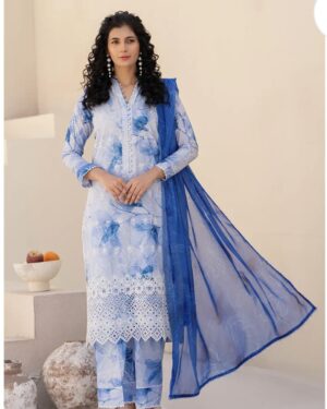 EL033 Ellena 3Pc Stitched Embroidered Suit