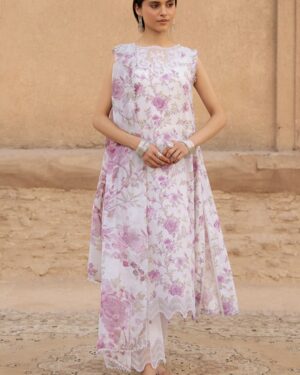 CR023 Cross Stitch Premium 3Pc Unstitched Lawn Suit.