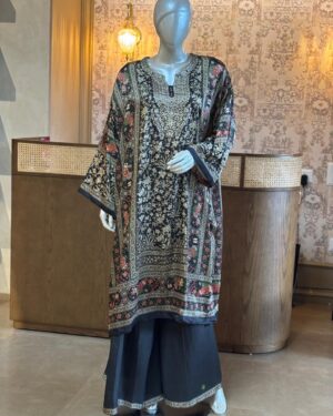 SL14 Sapphire 2Pc Stitched Silk Suit