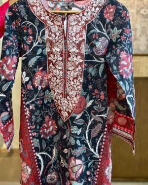 SL3 Sapphire Embroidered Top