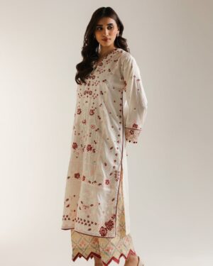 *ET65 Ethnc 2Pc Stitched Embroidered Suit.