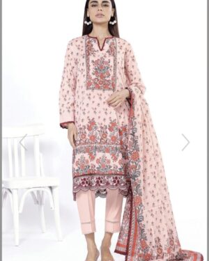 KL22 Khaadi Lawn 3Pc Unstitched Embroidered Lawn Suit