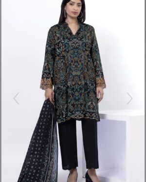 KL22 Khaadi 3Pc Unstitched Embroidered Suit