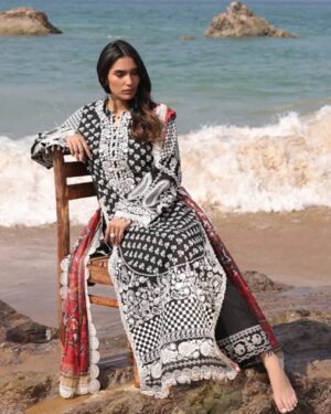 IM07 Imrozia Premium 3Pc Embroidered Unstitched Suit