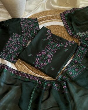 PA1 3Pc Stitched Embroidered Suit