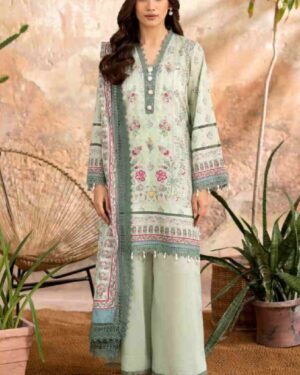 MP1 Mausumerry 3Pc Printed Unstitched Lawn suit