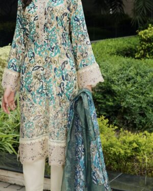 MU1 3Pc Stitched Embroidered Suit.