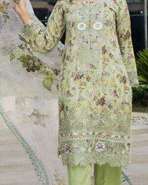 MU1 3Pc Stitched Embroidered Suit