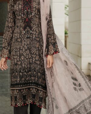MU1 3Pc Stitched Embroidered Suit.