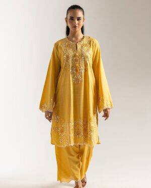 ET36 Ethnc 2Pc Stitched Embroidered Suit