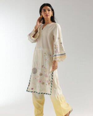 ET45 Ethnc 2Pc Stitched Embroidered Suit