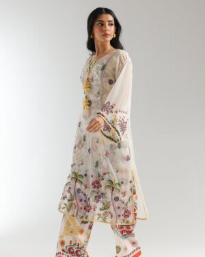 ET11 Ethnc 2Pc Embroidered Chiffon Suit