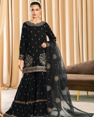 LA1 3Pc Stitched Embroidered Part wear Suit