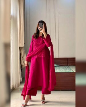 CO1 3Pc Embroidered Stitched Suit