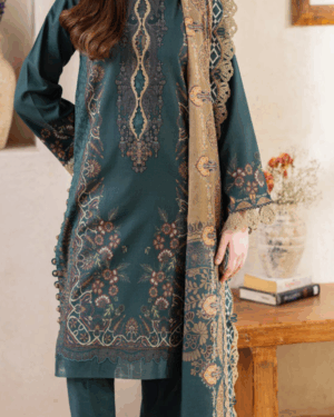 JA1 3Pc Unstitched Printed Lawn Suit