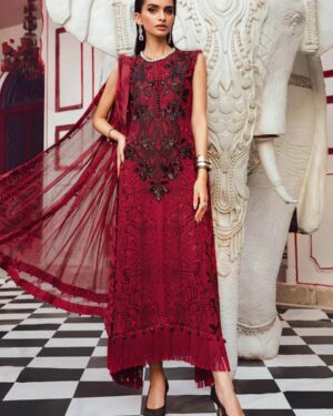 MBP1 Maria B 3Pc Unstitched Embroidered Suit