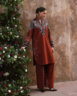 JL1 Jugnu Lahore 3Pc Unstitched Embroidered Khaddar Suit