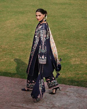 JL1 Jugnu Lagore 3Pc Unstitched Embroidered Khaddar Suit