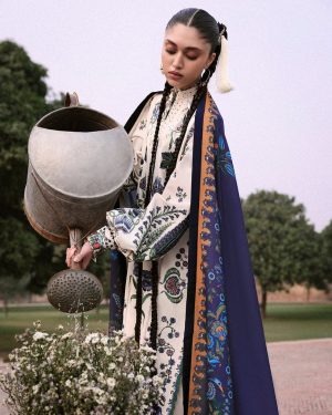 JL1 Jugnu Lahore 3Pc Unstitched Embroidered Khaddar Suit