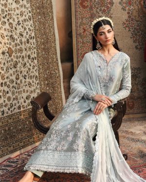 ED1 3Pc Unstitched  Embroidered Suit